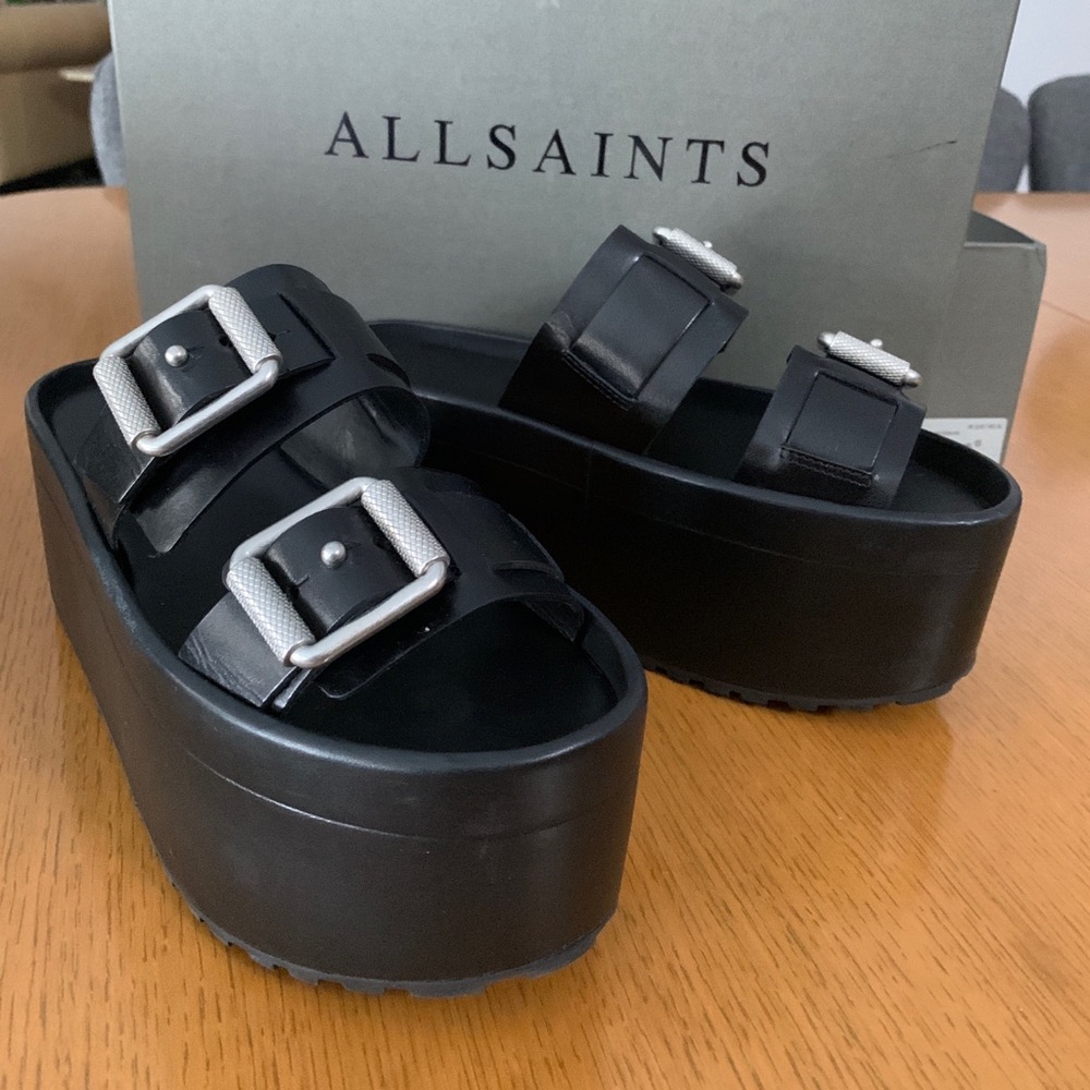 All Saints Knox Platform Sandal - Like New